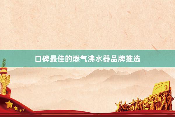 口碑最佳的燃气沸水器品牌推选